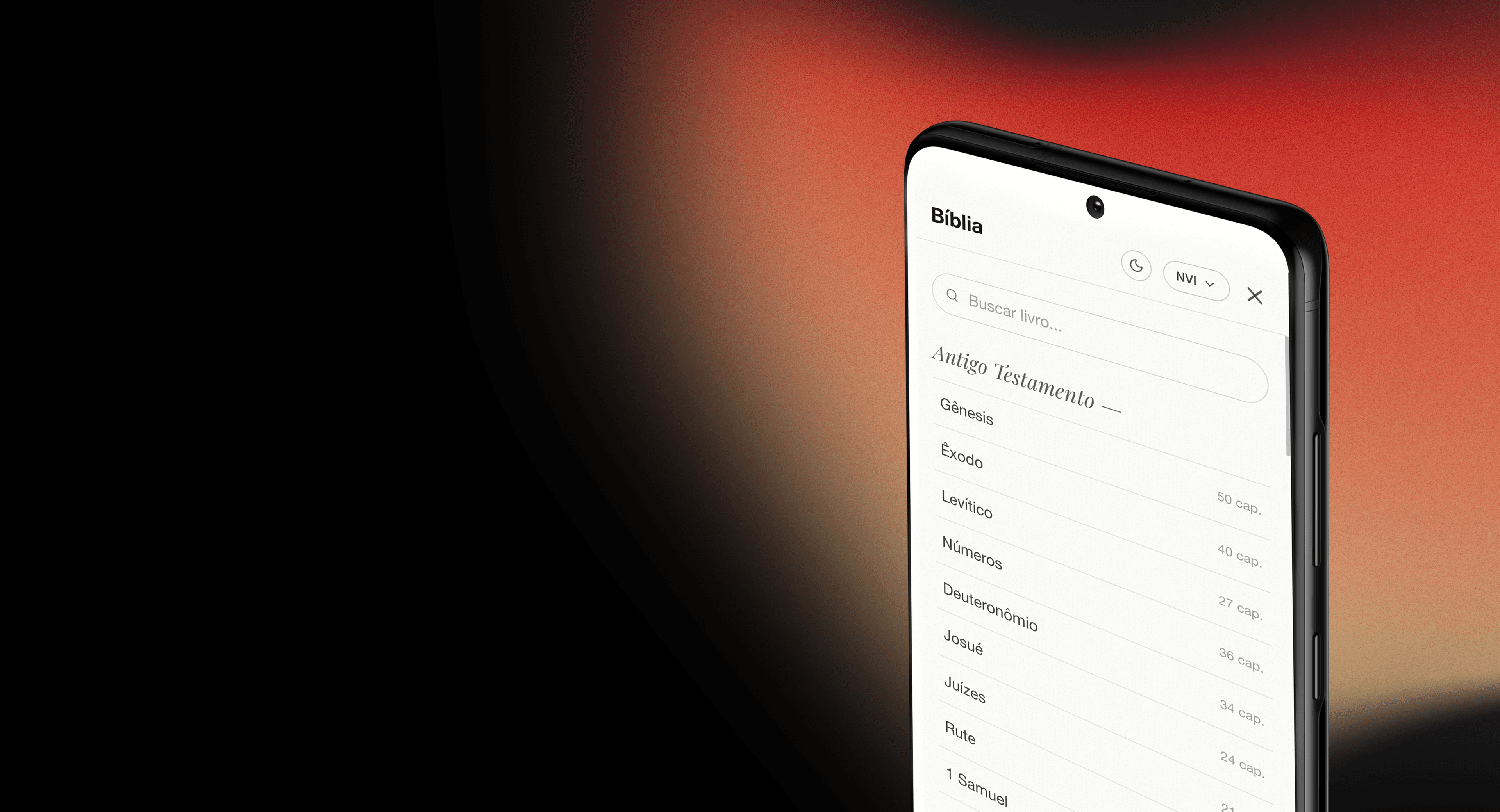 Celular exibindo a Bíblia no site da igreja